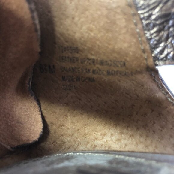 Sofft Pavia Brown Metallic Leather Peep Toe T-Strap Heels Size 8.5 - Picture 12 of 13